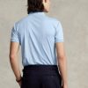 Polos bleus en coton doux Ralph Lauren Custom Slim Fit pour homme Polos bleus en coton doux Ralph Lauren Custom Slim Fit pour homme
