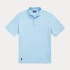 Polos bleus en coton et lin Ralph Lauren pour homme, coupe classique Polos bleus en coton et lin Ralph Lauren pour homme, coupe classique