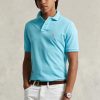 Polos bleus en maille ajustée Ralph Lauren pour homme Polos bleus en maille ajustée Ralph Lauren pour homme