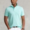 Polos bleus en maille ajustée Ralph Lauren pour homme