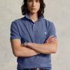 Polos bleus en maille ajustée Ralph Lauren pour homme
