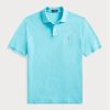 Polos bleus en maille ajustée Ralph Lauren pour homme Polos bleus en maille ajustée Ralph Lauren pour homme