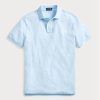 Polos bleus en maille ajustée Ralph Lauren pour homme Polos bleus en maille ajustée Ralph Lauren pour homme
