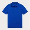 Polos bleus en maille ajustée Ralph Lauren pour homme