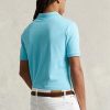 Polos bleus en maille ajustée Ralph Lauren pour homme Polos bleus en maille ajustée Ralph Lauren pour homme