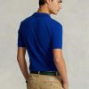 Polos bleus en maille ajustée Ralph Lauren pour homme Polos bleus en maille ajustée Ralph Lauren pour homme