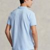 Polos bleus en maille ajustée Ralph Lauren pour homme Polos bleus en maille ajustée Ralph Lauren pour homme