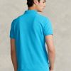 Polos bleus en maille ajustée Ralph Lauren pour homme Polos bleus en maille ajustée Ralph Lauren pour homme