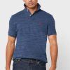 Polos bleus en maille basique Ralph Lauren pour hommes Polos bleus en maille basique Ralph Lauren pour hommes