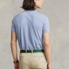 Polos bleus en maille slim fit Ralph Lauren pour homme