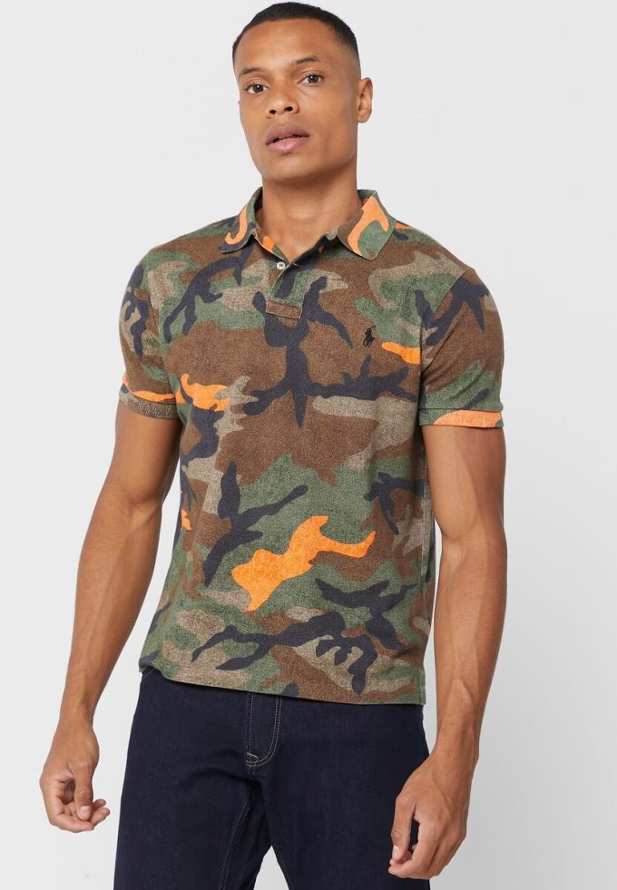 Polos camouflage multicolores Ralph Lauren pour hommes