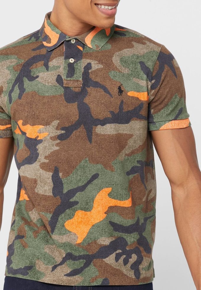 Polos camouflage multicolores Ralph Lauren pour hommes