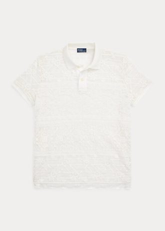 Polos crème à dentelle géométrique Ralph Lauren pour femme
