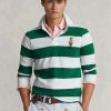 Polos de rugby blancs Ralph Lauren Slim Fit Bear pour hommes Polos de rugby blancs Ralph Lauren Slim Fit Bear pour hommes