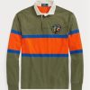 Polos de rugby rayés coupe classique Olive Ralph Lauren pour homme