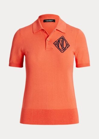 Polos en jersey orange Ralph Lauren pour femmes