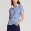 Polos en jersey rayé bleu/blanc Ralph Lauren pour femme Polos en jersey rayé bleu/blanc Ralph Lauren pour femme