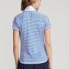 Polos en jersey rayé bleu/blanc Ralph Lauren pour femme Polos en jersey rayé bleu/blanc Ralph Lauren pour femme