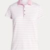 Polos en jersey rose Ralph Lauren pour femme, coupe ajustée
