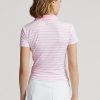 Polos en jersey rose Ralph Lauren pour femme, coupe ajustée