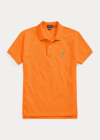 Polos en maille coupe classique orange Ralph Lauren pour femmes