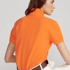 Polos en maille coupe classique orange Ralph Lauren pour femmes Polos en maille coupe classique orange Ralph Lauren pour femmes