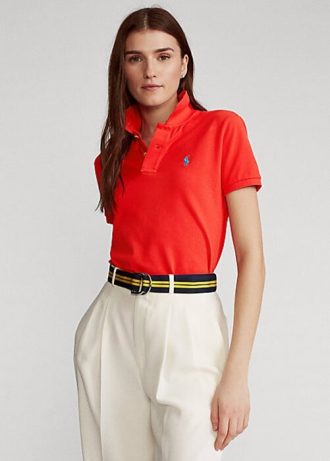 Polos en maille coupe classique Ralph Lauren pour femme Rose