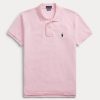 Polos en maille coupe classique Ralph Lauren roses pour femmes Polos en maille coupe classique Ralph Lauren roses pour femmes