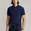 Polos en maille emblématiques Ralph Lauren bleu marine pour homme