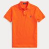 Polos en maille emblématiques Ralph Lauren orange pour hommes Polos en maille emblématiques Ralph Lauren orange pour hommes