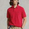 Polos en maille emblématiques Ralph Lauren rouges pour hommes Polos en maille emblématiques Ralph Lauren rouges pour hommes