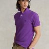 Polos en maille emblématiques Ralph Lauren violets pour hommes