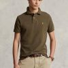 Polos en maille slim fit olive Ralph Lauren pour homme Polos en maille slim fit olive Ralph Lauren pour homme