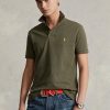 Polos en maille slim fit olive Ralph Lauren pour homme Polos en maille slim fit olive Ralph Lauren pour homme