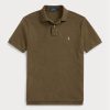 Polos en maille slim fit olive Ralph Lauren pour homme Polos en maille slim fit olive Ralph Lauren pour homme