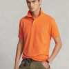 Polos en maille slim fit orange Ralph Lauren pour homme Polos en maille slim fit orange Ralph Lauren pour homme