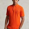 Polos en maille slim fit orange Ralph Lauren pour homme Polos en maille slim fit orange Ralph Lauren pour homme