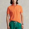 Polos en maille slim fit orange Ralph Lauren pour homme Polos en maille slim fit orange Ralph Lauren pour homme