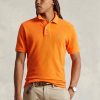 Polos en maille slim fit orange Ralph Lauren pour homme Polos en maille slim fit orange Ralph Lauren pour homme