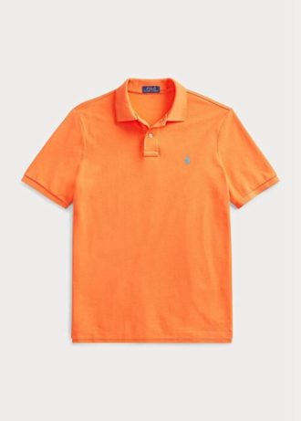 Polos en maille slim fit orange Ralph Lauren pour homme