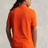 Polos en maille slim fit orange Ralph Lauren pour homme Polos en maille slim fit orange Ralph Lauren pour homme