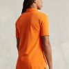 Polos en maille slim fit orange Ralph Lauren pour homme Polos en maille slim fit orange Ralph Lauren pour homme