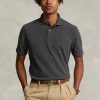 Polos gris en maille ajustée Ralph Lauren pour homme Polos gris en maille ajustée Ralph Lauren pour homme