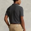 Polos gris en maille ajustée Ralph Lauren pour homme Polos gris en maille ajustée Ralph Lauren pour homme