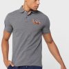 Polos gris à logo brodé Ralph Lauren pour hommes Polos gris à logo brodé Ralph Lauren pour hommes