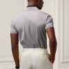 Polos gris Ralph Lauren Slim Fit Bear pour homme