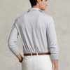 Polos gris Ralph Lauren Slim Fit Birdseye pour homme Polos gris Ralph Lauren Slim Fit Birdseye pour homme