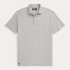 Polos gris Ralph Lauren Slim Fit en coton et lin pour homme Polos gris Ralph Lauren Slim Fit en coton et lin pour homme