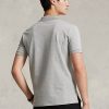 Polos gris Ralph Lauren Slim Fit en maille extensible pour homme Polos gris Ralph Lauren Slim Fit en maille extensible pour homme