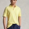 Polos jaunes en coton et lin Ralph Lauren pour homme, coupe classique Polos jaunes en coton et lin Ralph Lauren pour homme, coupe classique